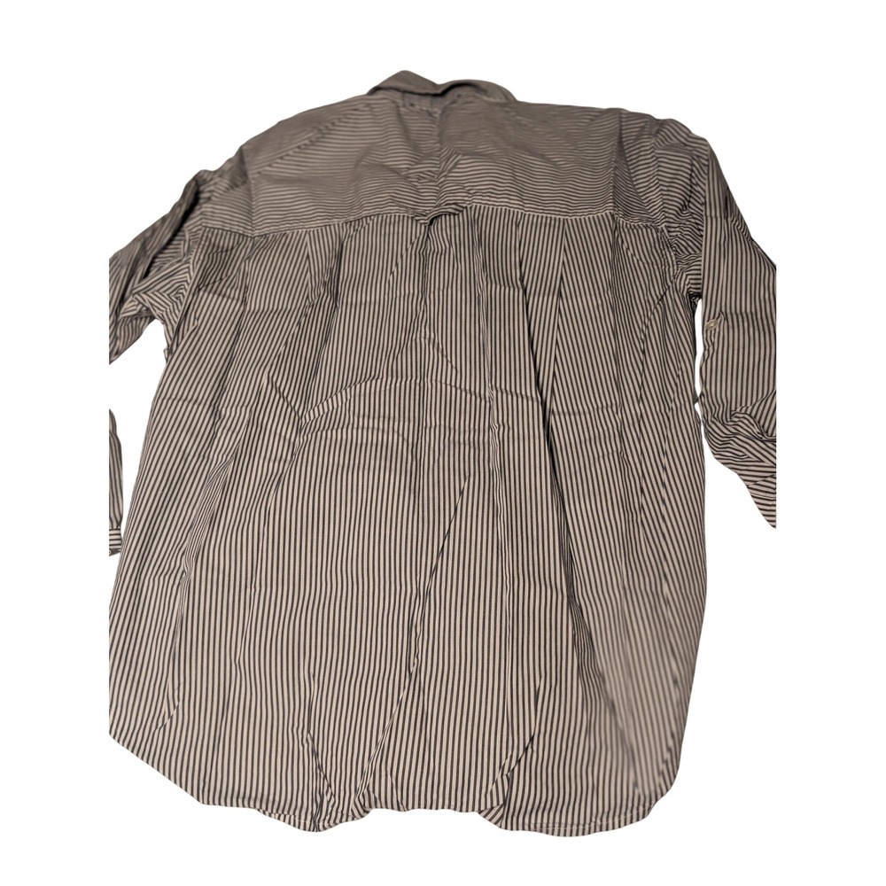 Gloria Vanderbilt Amanda Shirt Womens Large Blue White Striped Button Down Cottn - Picture 6 of 6